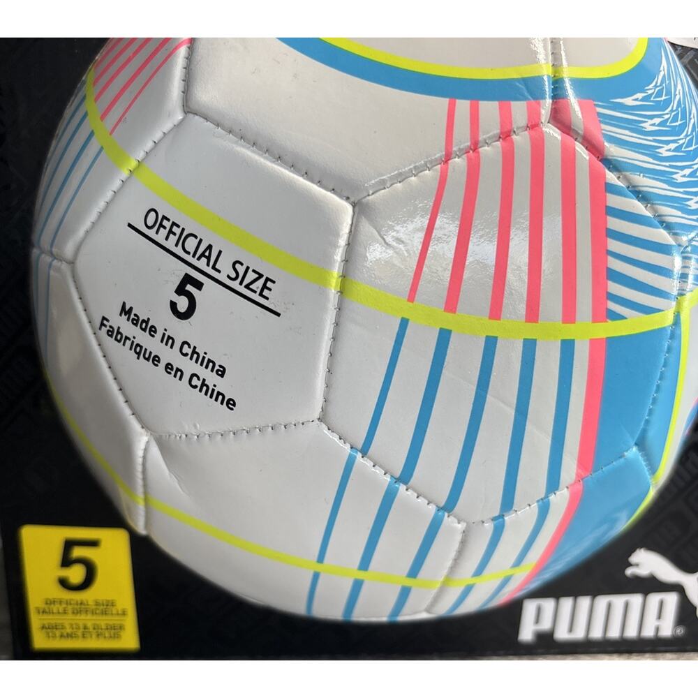 Puma MultiColor Soccer Match Ball Size 5 Ages 13 & Older. New n Packaging Box